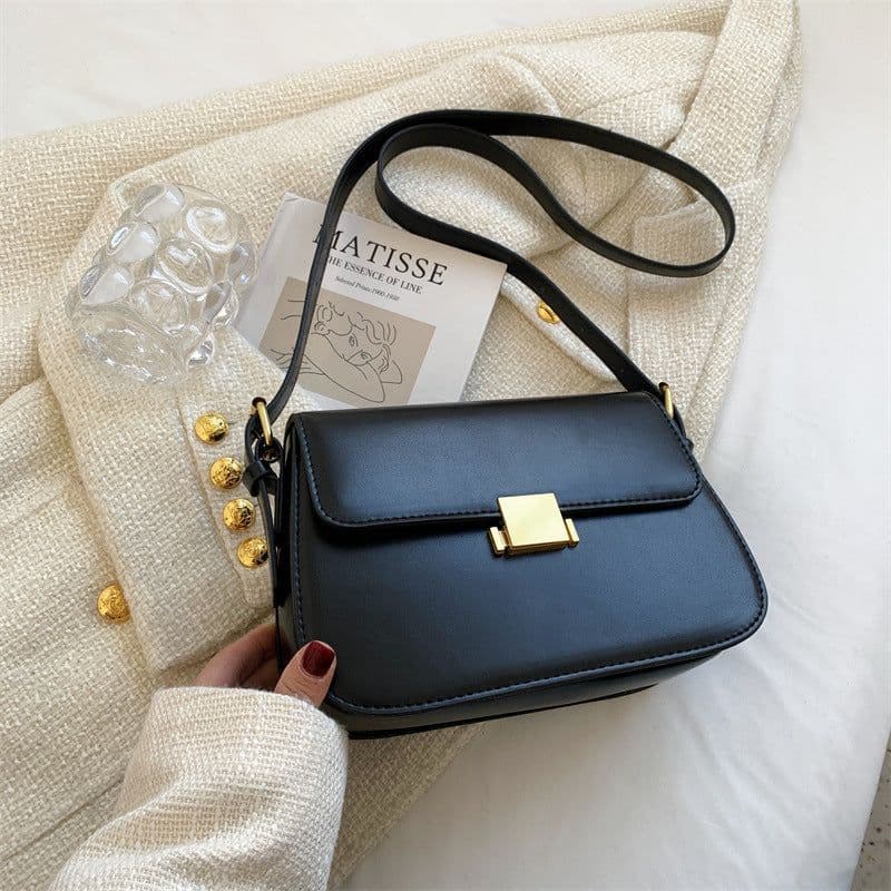 image-Women's Retro All-match Crossbody Shoulder Underarm Small Square Bag