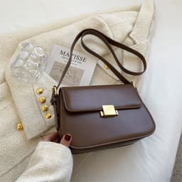 image-Women's Retro All-match Crossbody Shoulder Underarm Small Square Bag