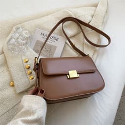 image-Women's Retro All-match Crossbody Shoulder Underarm Small Square Bag