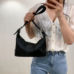 image-Fashion Retro Solid Color One Shoulder New Western Style All-matching Underarm Women's Bag