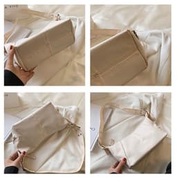 image-Fashion Retro Solid Color One Shoulder New Western Style All-matching Underarm Women's Bag