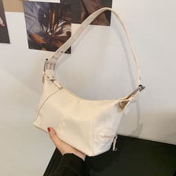 image-Fashion Retro Solid Color One Shoulder New Western Style All-matching Underarm Women's Bag