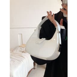 image-Textured Crescent Personality Trendy Simple Shoulder Underarm Bag