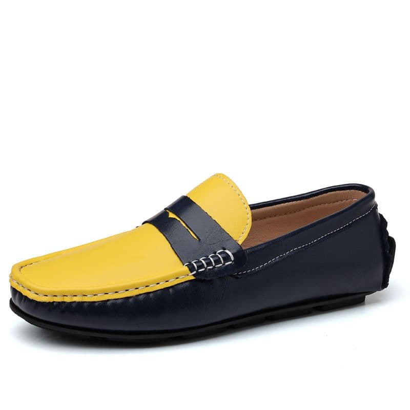 image-Soft Sole Breathable Genuine Leather Bean Shoes For Men