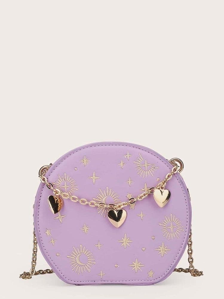 image-Women's Fashion Vintage Chain Embroidered Shoulder Messenger Bag
