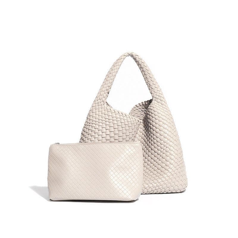 image-Fashion Casual Large Capacity Hand-woven Bag Women