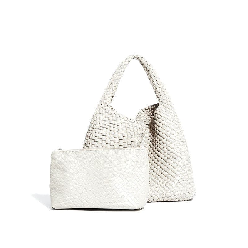 image-Fashion Casual Large Capacity Hand-woven Bag Women