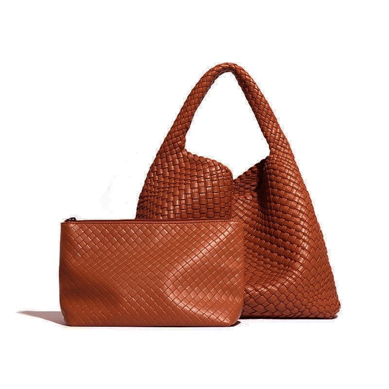 image-Fashion Casual Large Capacity Hand-woven Bag Women