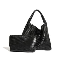 image-Fashion Casual Large Capacity Hand-woven Bag Women