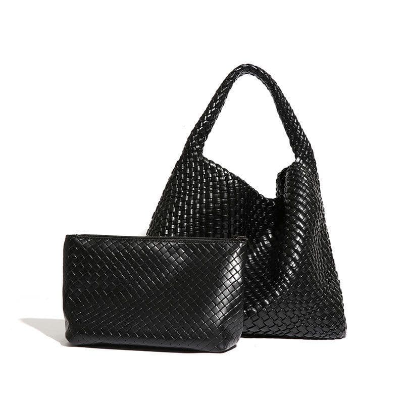 image-Fashion Casual Large Capacity Hand-woven Bag Women