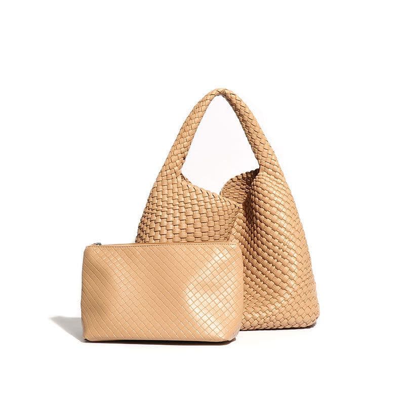 image-Fashion Casual Large Capacity Hand-woven Bag Women