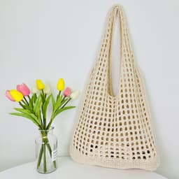 image-Tote Beach Knitted Hollow Bag