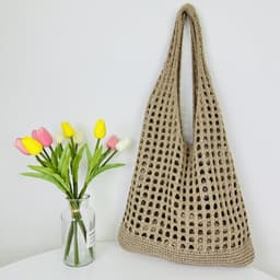 image-Tote Beach Knitted Hollow Bag