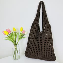 image-Tote Beach Knitted Hollow Bag