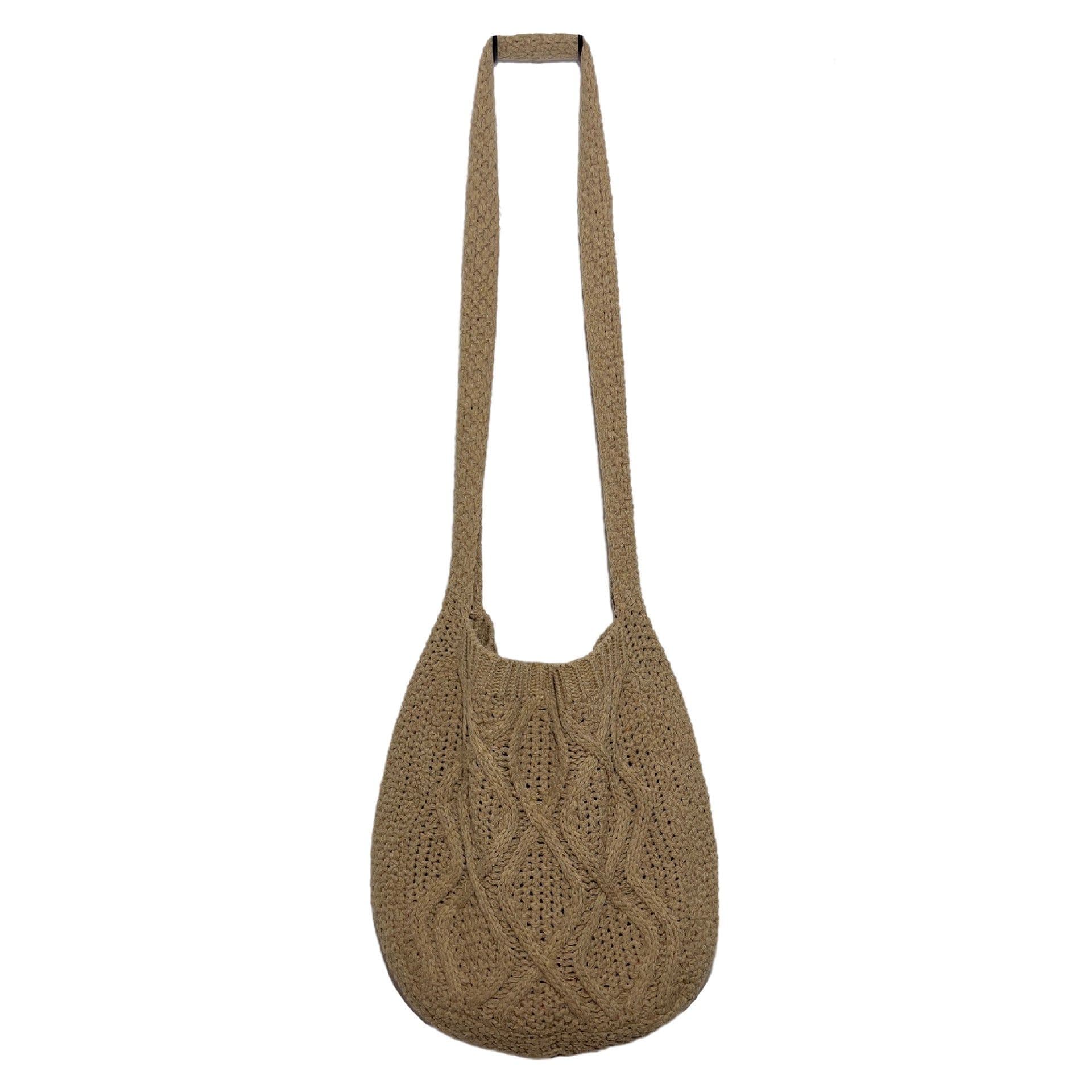 image-Knitted Tote Twist Vintage Crossbody Bag