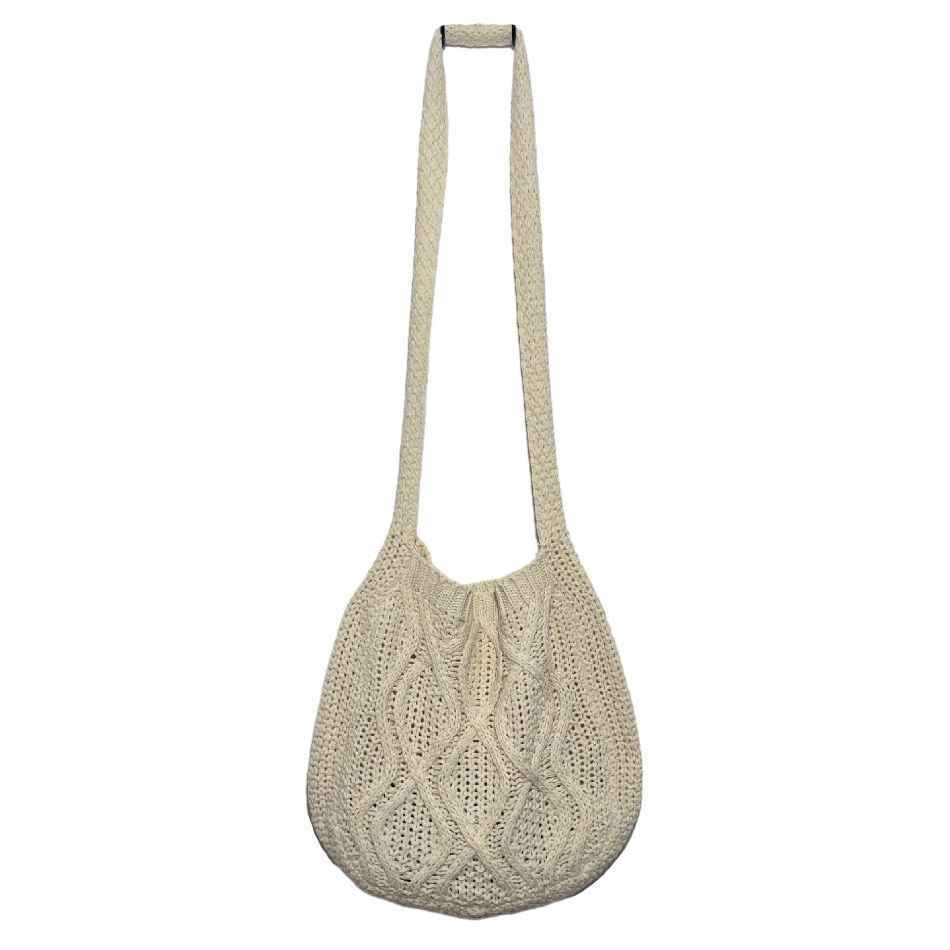 image-Knitted Tote Twist Vintage Crossbody Bag