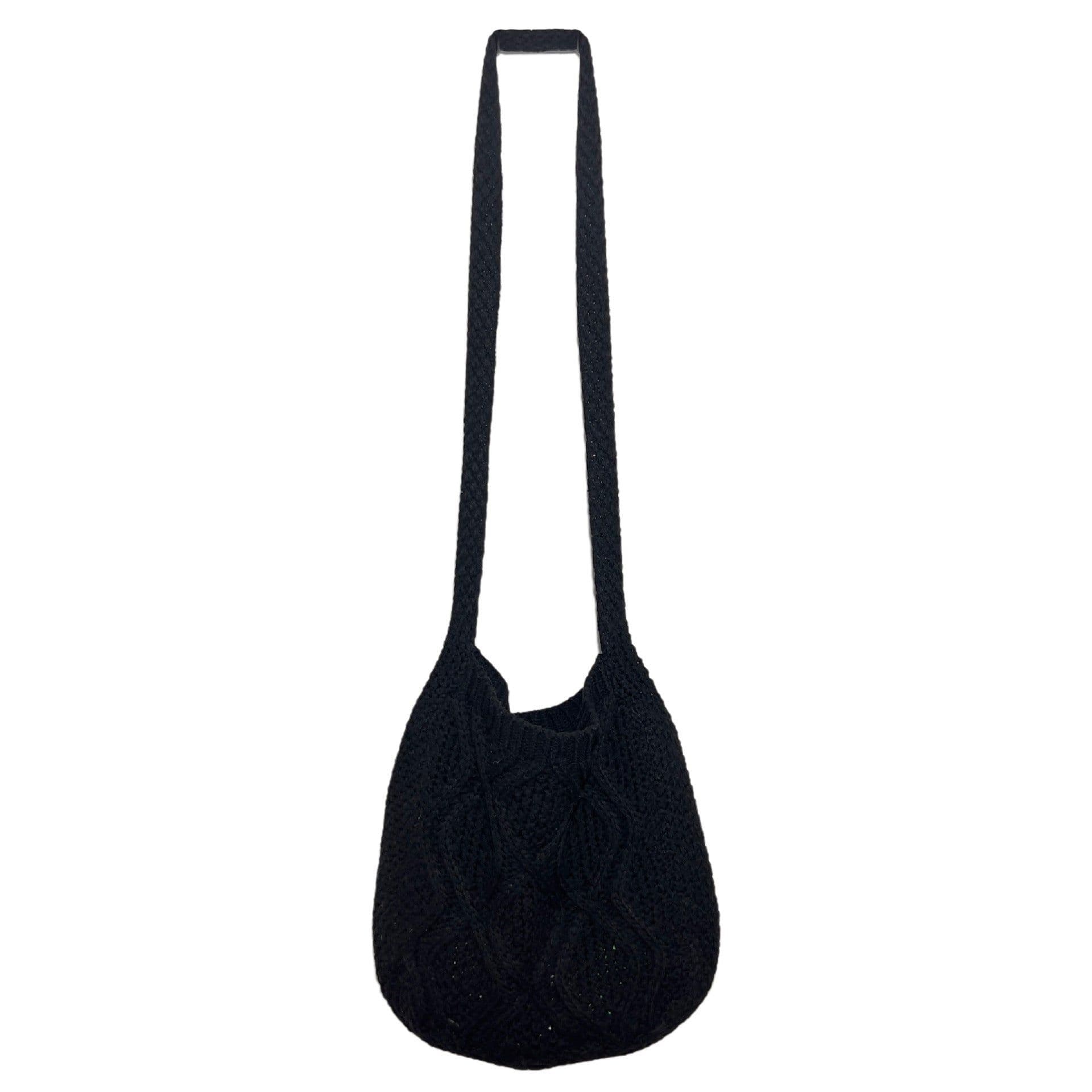 image-Knitted Tote Twist Vintage Crossbody Bag