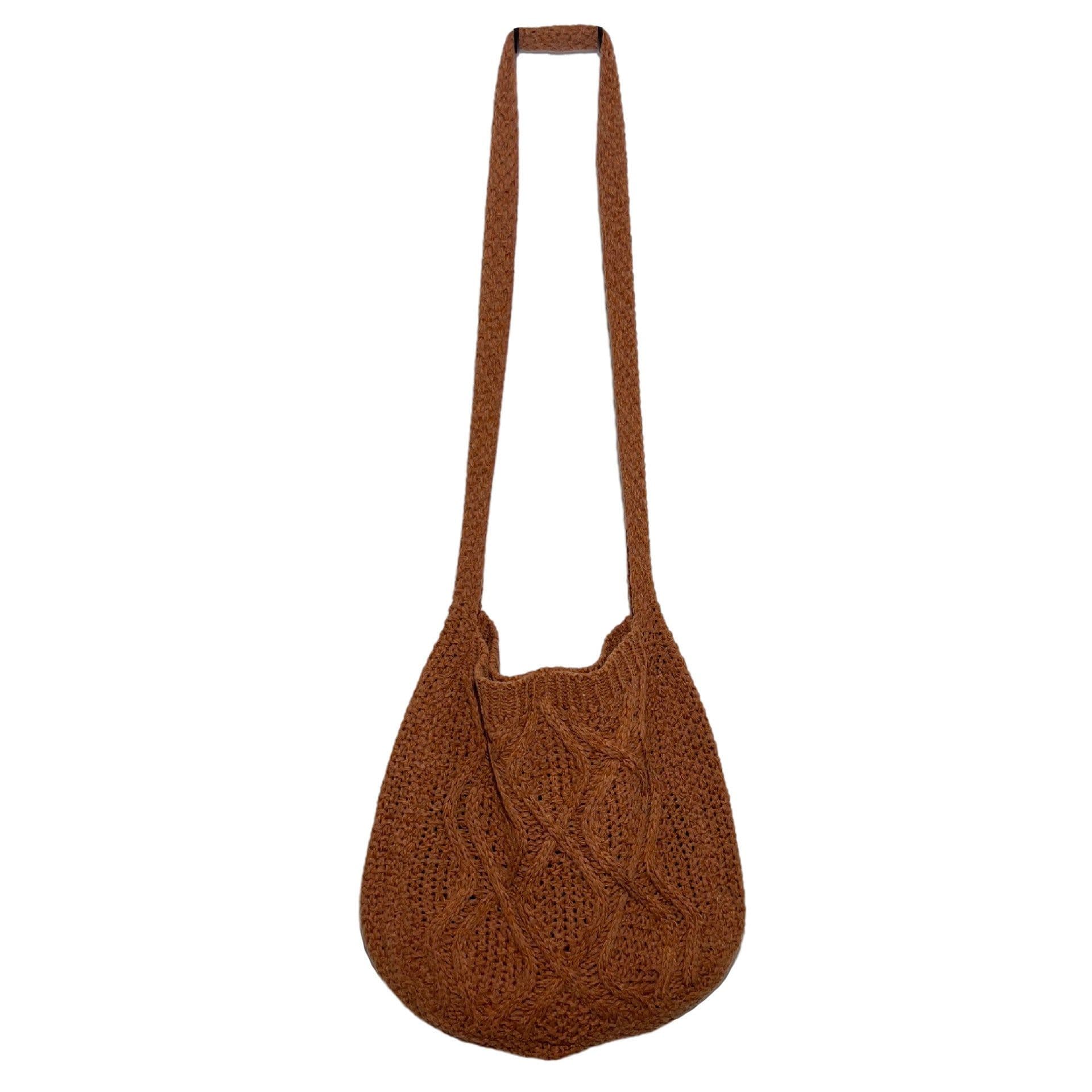 image-Knitted Tote Twist Vintage Crossbody Bag