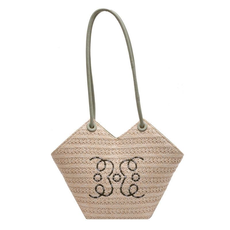 image-Women's Fashionable Retro Underarm Woven Bag