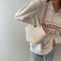 image-Women's Fashionable Retro Underarm Woven Bag
