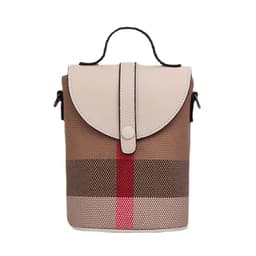 image-Women's Graceful And Fashionable Leather Plaid Crossbody Shoulder Bag