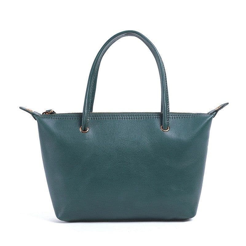image-Large Capacity Genuine Leather Women's Bag First Layer Cowhide Handbag