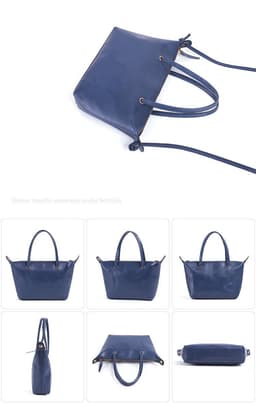 image-Large Capacity Genuine Leather Women's Bag First Layer Cowhide Handbag