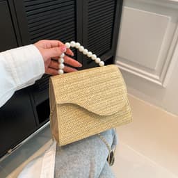 image-Gentle Temperament Pearl Chain Handbag Foreign Style