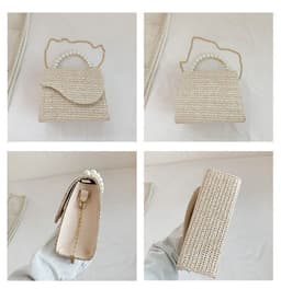 image-Gentle Temperament Pearl Chain Handbag Foreign Style
