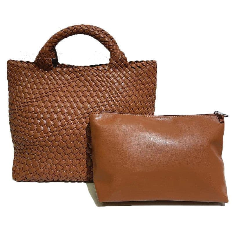 image-Women's Hand-woven Large Capacity Handbag