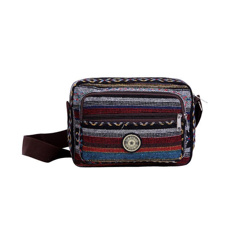 image-Ethnic Style Multi-layer Large Capacity Shoulder Bag