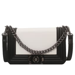 image-Contrast Color Small Square Bag Women