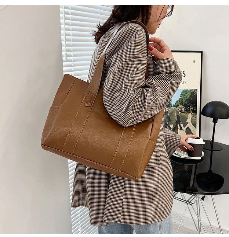 image-Large Shoulder Bag Women's Large Capacity Tote Handbag