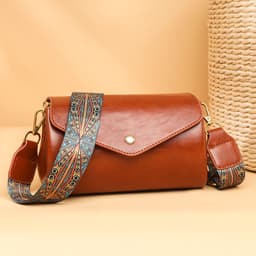 image-New Women's Crossbody PU Soft Leather Textured Large Capacity Lightweight Casual Shoulder Bag