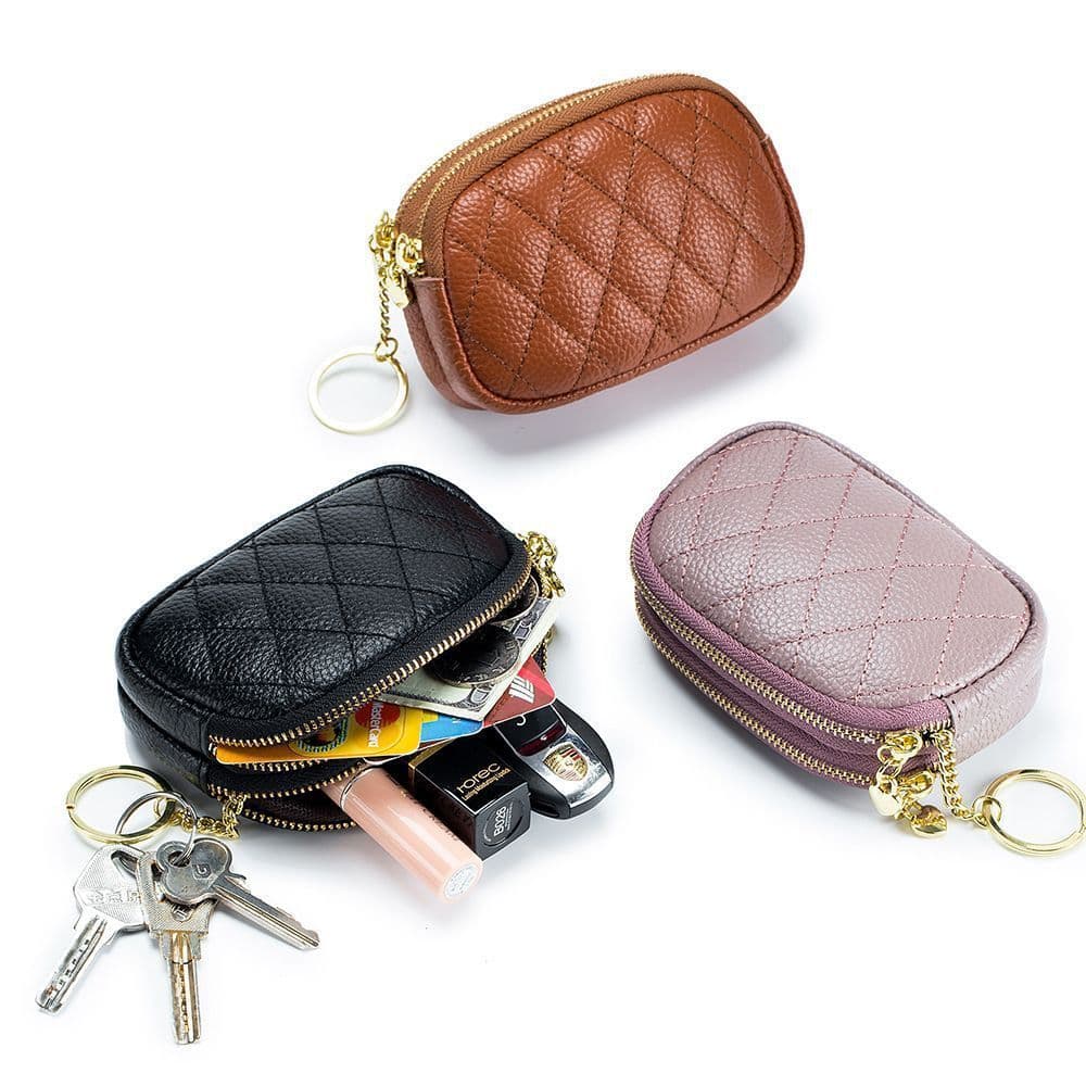 image-Diamond Embroidery Thread Coin Purse Key Ring Storage Bag