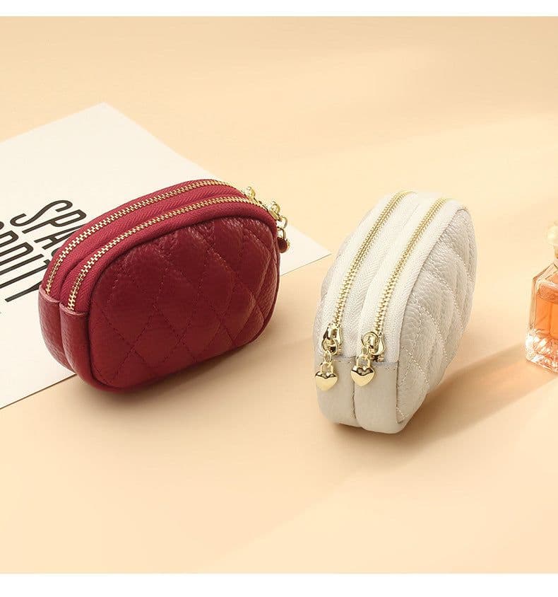 image-Diamond Embroidery Thread Coin Purse Key Ring Storage Bag