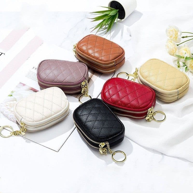 image-Diamond Embroidery Thread Coin Purse Key Ring Storage Bag