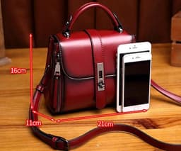 image-Women's Cowhide Vintage Crossbody Handbag