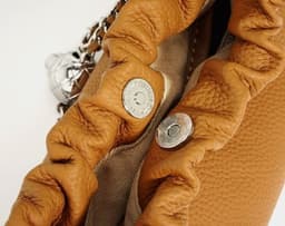image-Top Layer Cowhide Texture Pleated Cloud Bag Women's Shoulder Crossbody