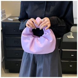 image-Western Style Crossbody Portable Pleated Cloud Bag For Women