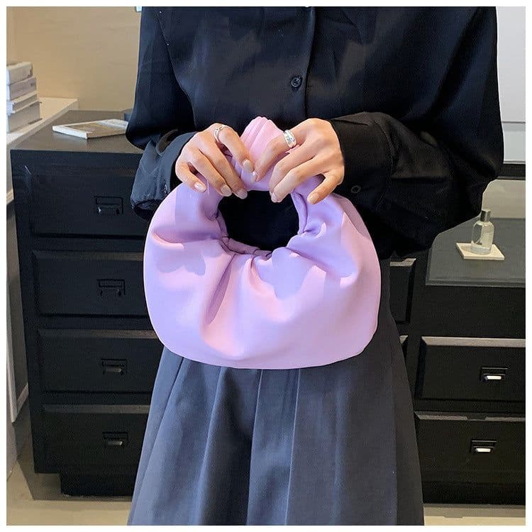 image-Western Style Crossbody Portable Pleated Cloud Bag For Women