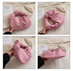 image-Western Style Crossbody Portable Pleated Cloud Bag For Women