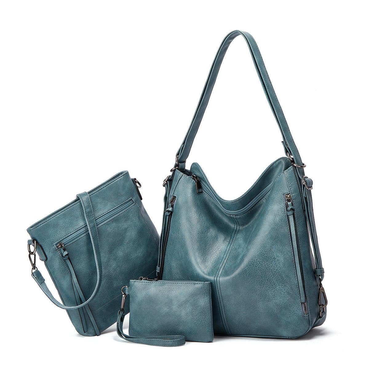 image-Women's Shoulder Bag Three Piece Tote Crossbody Back Bag