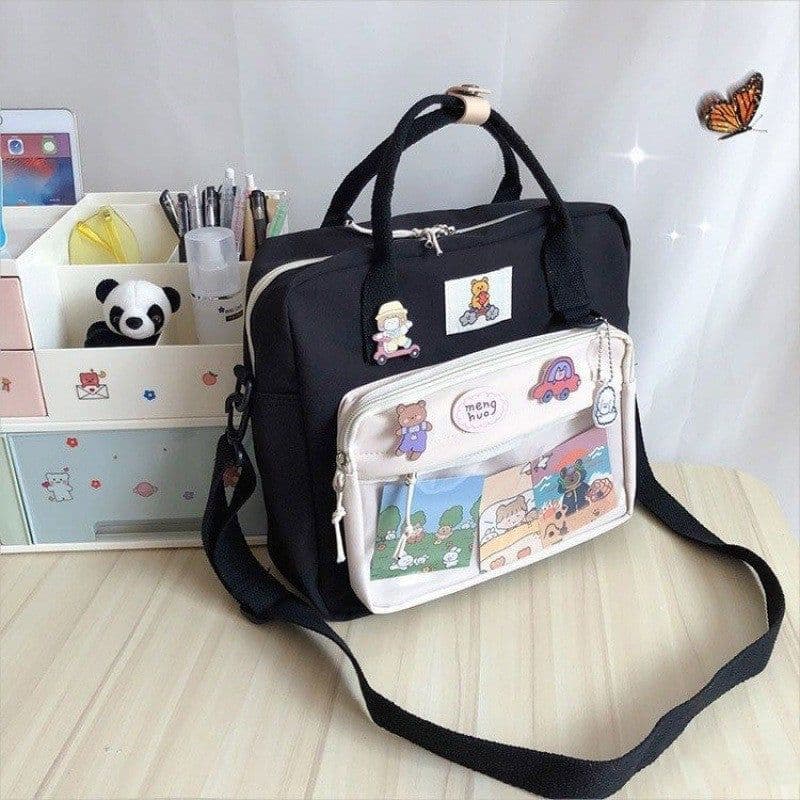 image-Dual-use Schoolbag Japanese Cute Cartoon Large Capacity Portable Crossbody