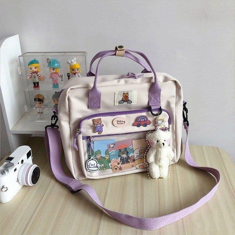 image-Dual-use Schoolbag Japanese Cute Cartoon Large Capacity Portable Crossbody