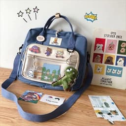 image-Dual-use Schoolbag Japanese Cute Cartoon Large Capacity Portable Crossbody