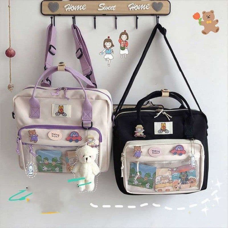 image-Dual-use Schoolbag Japanese Cute Cartoon Large Capacity Portable Crossbody