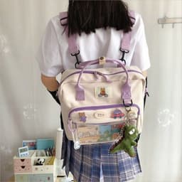 image-Dual-use Schoolbag Japanese Cute Cartoon Large Capacity Portable Crossbody