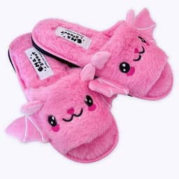 image-Halloween Shoes Cute Bat Slippers With Wings Winter Warm Home Slippers Women Men