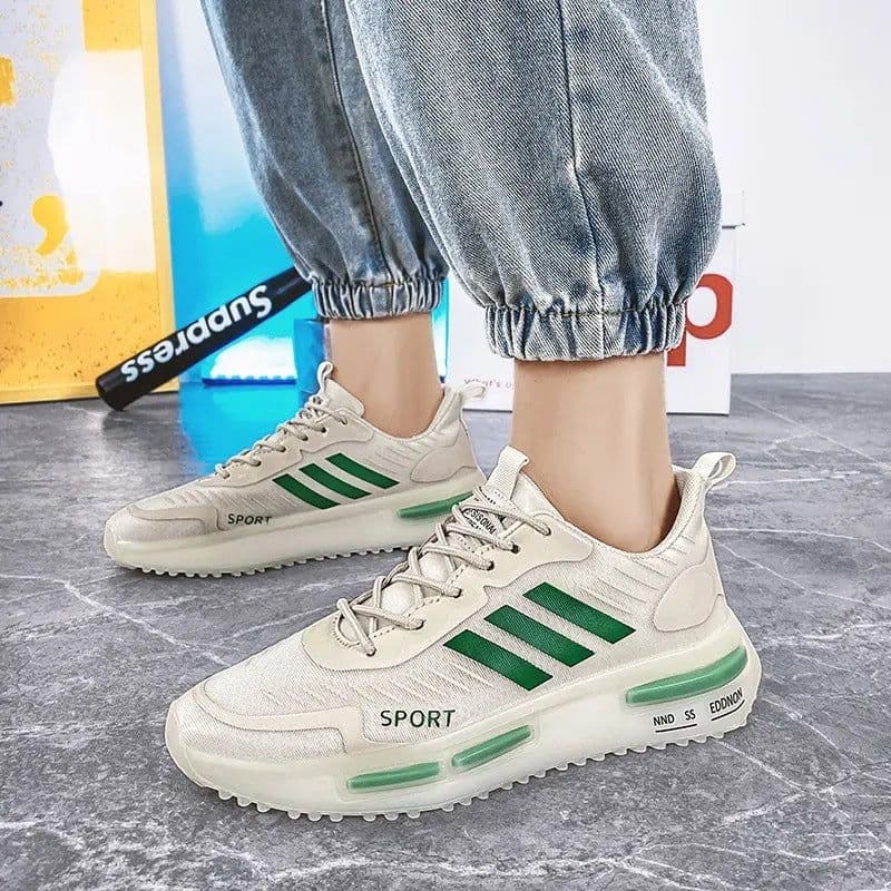 image-Air Cushion Sports Shoes Men Lace-up Sports Sneakers Outdoor Breathable Casual Shoes Walking